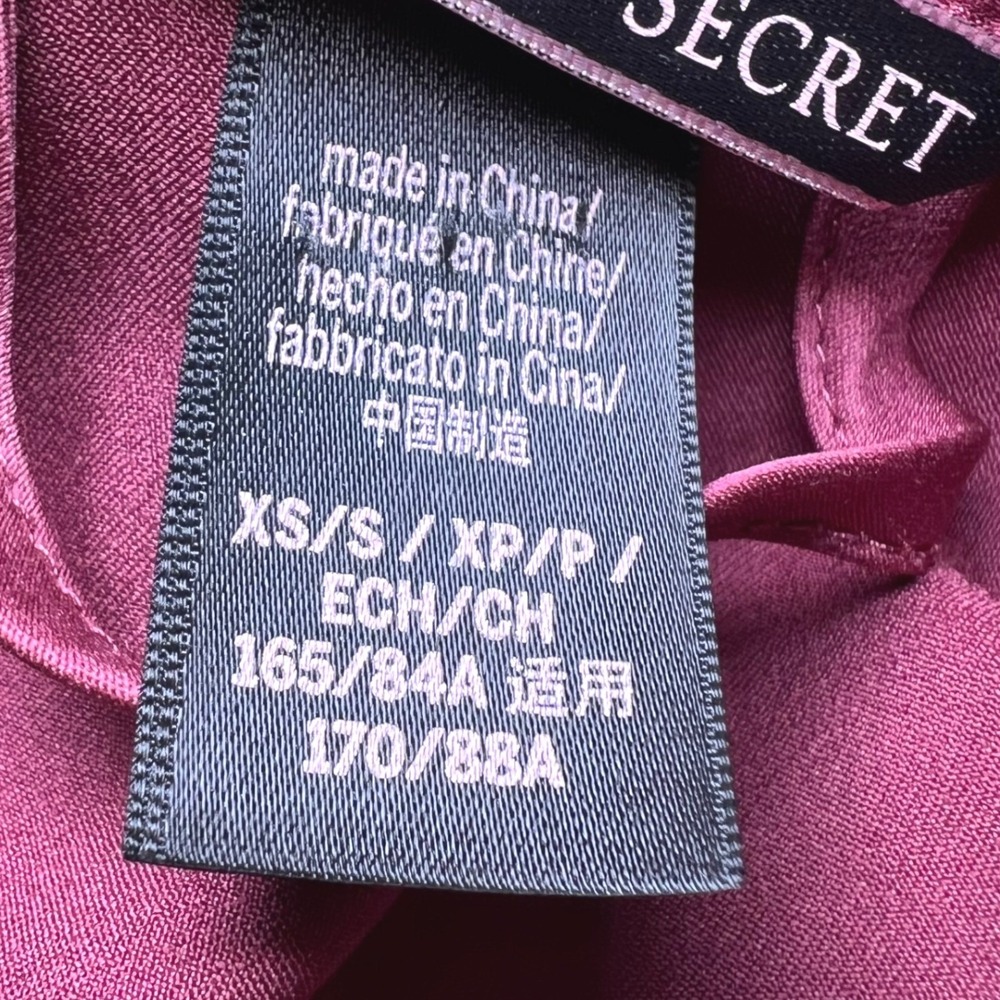 Victorias Secret Womens Size XS/S Satin Kimono Robe Dusty Rose Pink Silky Belted - Picture 5 of 12
